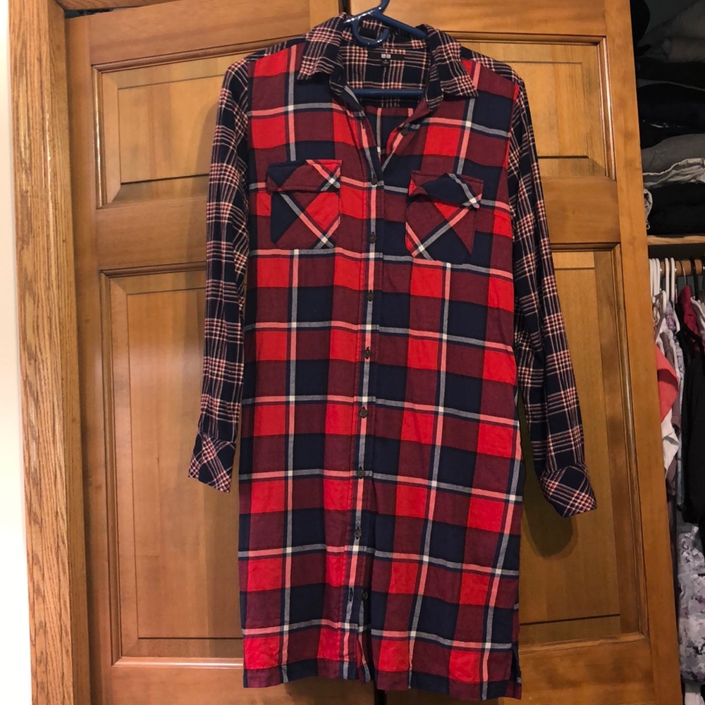 Uniqlo plaid dress
